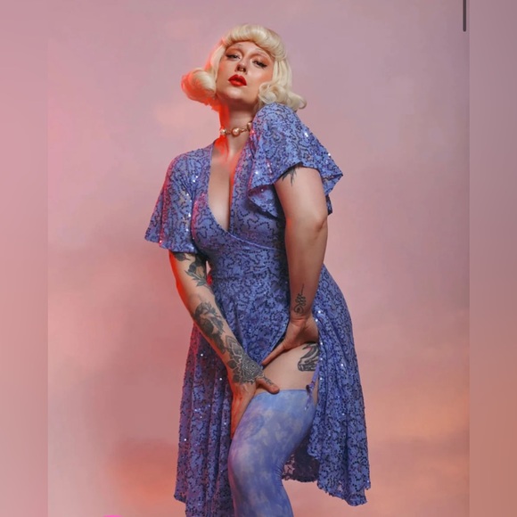 Wax Poetic Dresses & Skirts - Wax Poetic Periwinkle Ice Dancer Aurora Dress